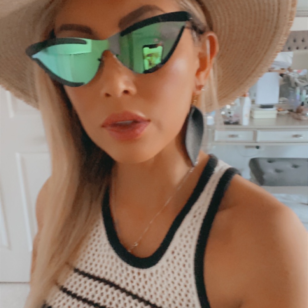 Leather Teardrop Earrings - Picture 5 of 14